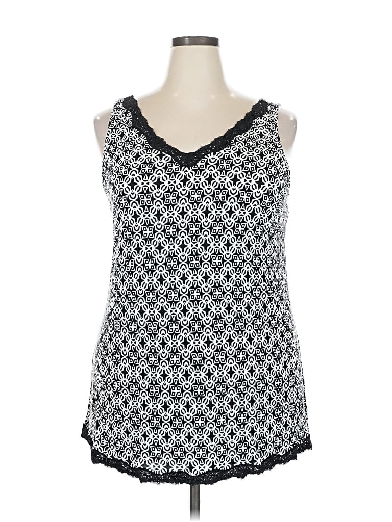 Pre-owned Lane Bryant Outlet Sleeveless Blouse In Gray