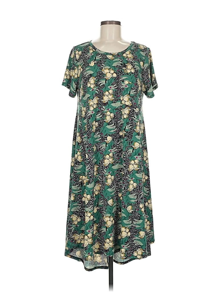 Pre-owned Lularoe Casual Dress In Green