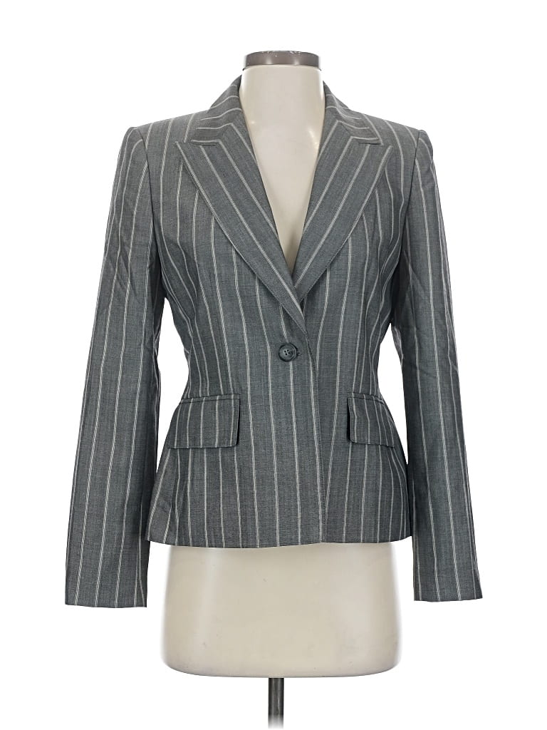 Pre-owned Anne Klein Blazer Jacket In Gray