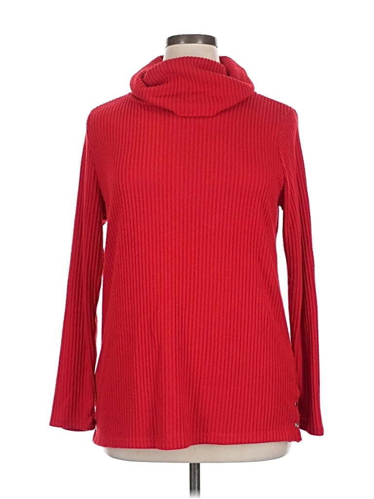 Pre-owned Liz Claiborne Turtleneck Sweater In Red