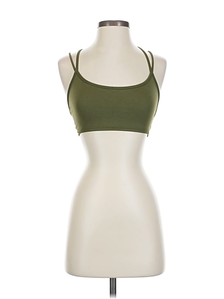 Pre-owned Fabletics Tank Top Green Halter Neckline Tops