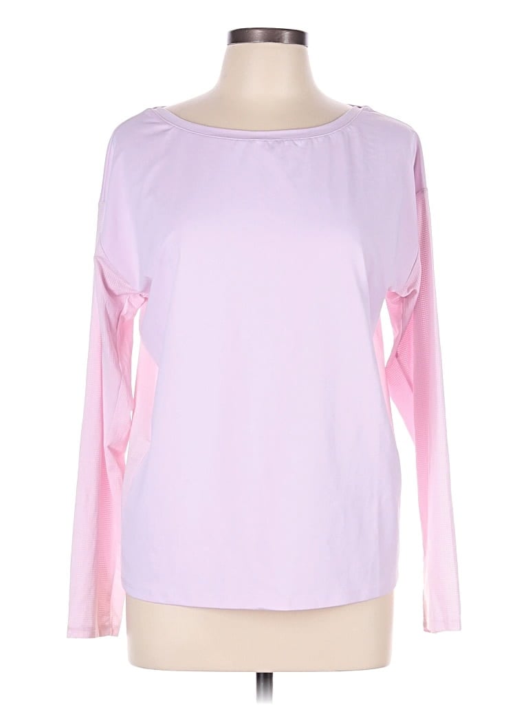 Pre-owned Fabletics Long Sleeve T-shirt In Pink