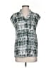 H By Halston 100% Polyester Green Short Sleeve Blouse Size XS - photo 1