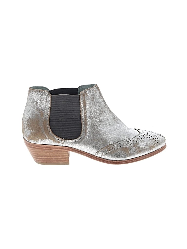 Pre-owned Boden Ankle Boots In Silver