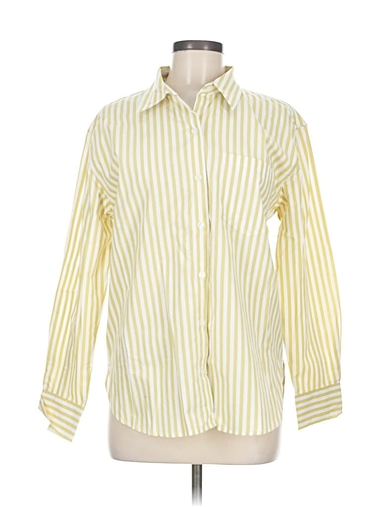 Pre-owned Banana Republic Factory Store Long Sleeve Button Down Shirt In Yellow