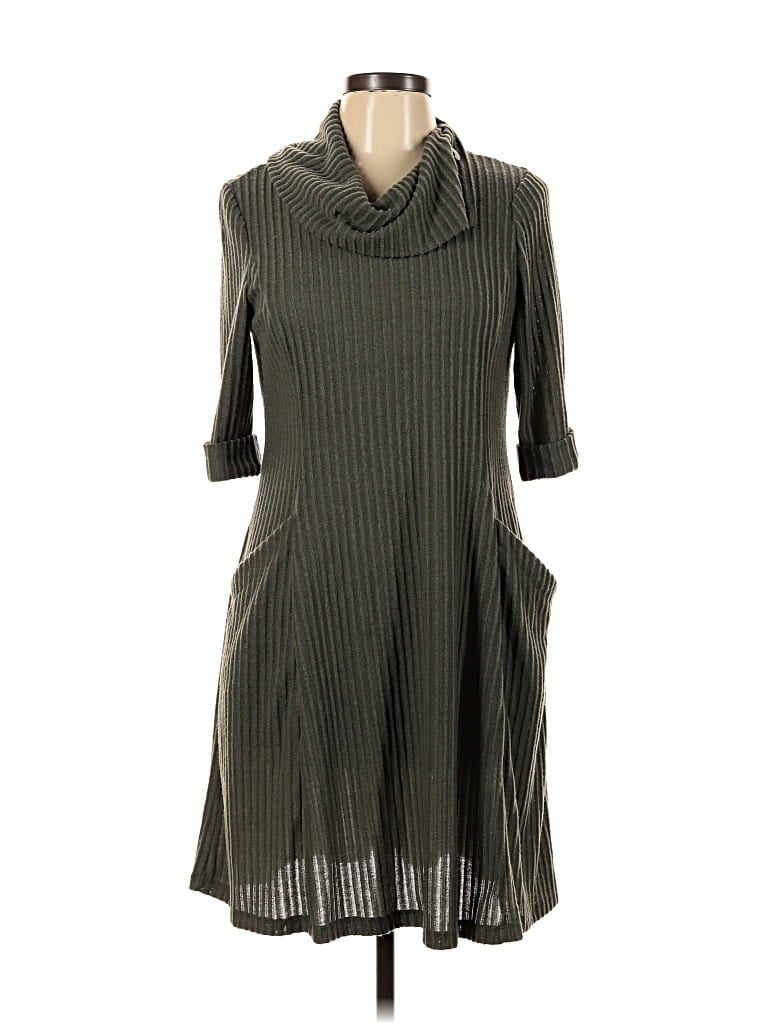 Pre-owned Signature By Robbie Bee Casual Dress In Gray