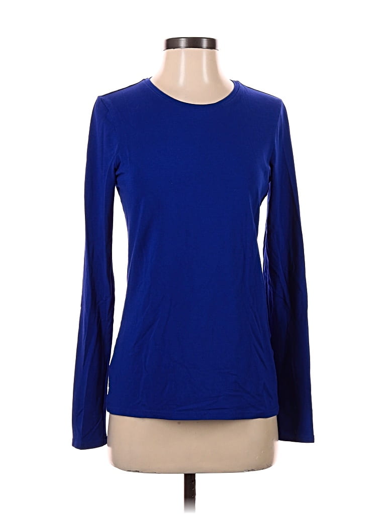 Pre-owned Banana Republic Long Sleeve T-shirt In Blue