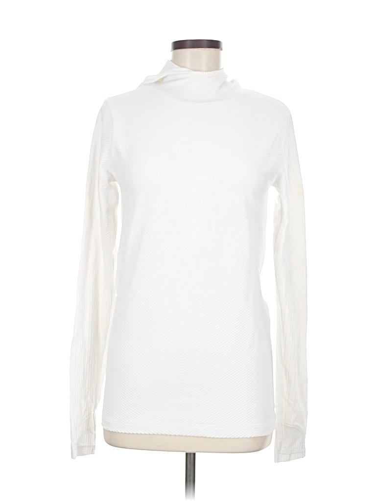 Pre-owned Athleta Turtleneck Sweater In White