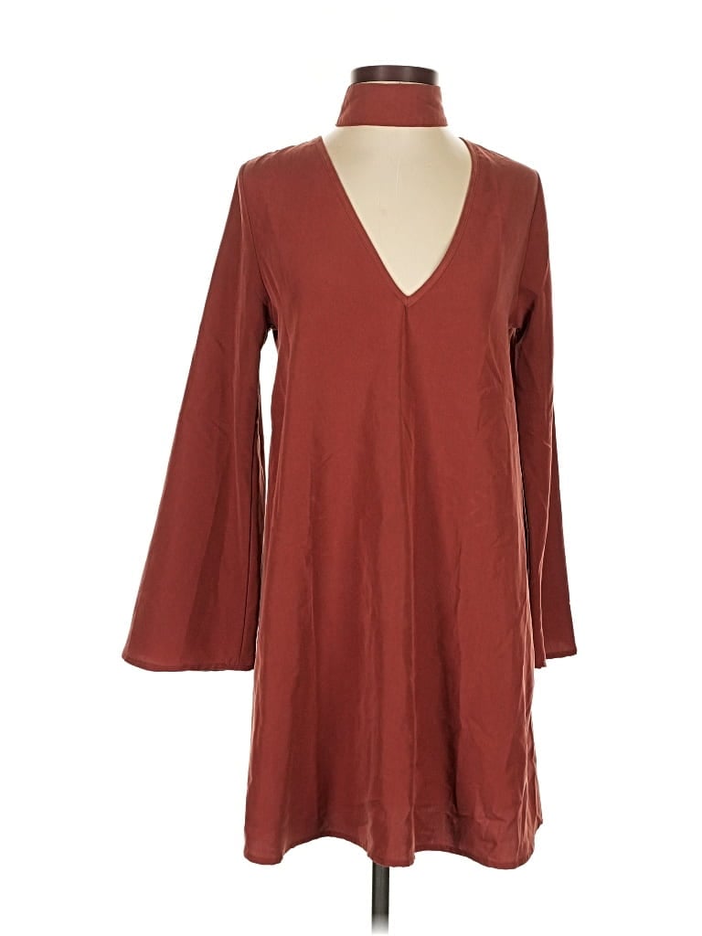 Pre-owned Anna Grace Casual Dress In Burgundy