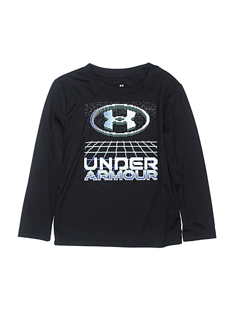 Pre-owned Under Armour Kids' Long Sleeve T-shirt In Black