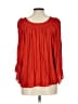 Esley 100% Polyester Red 3/4 Sleeve Blouse Size L - photo 2