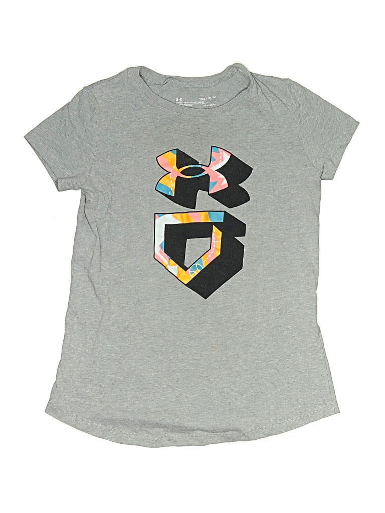 Pre-owned Under Armour Kids' Short Sleeve T-shirt In Gray