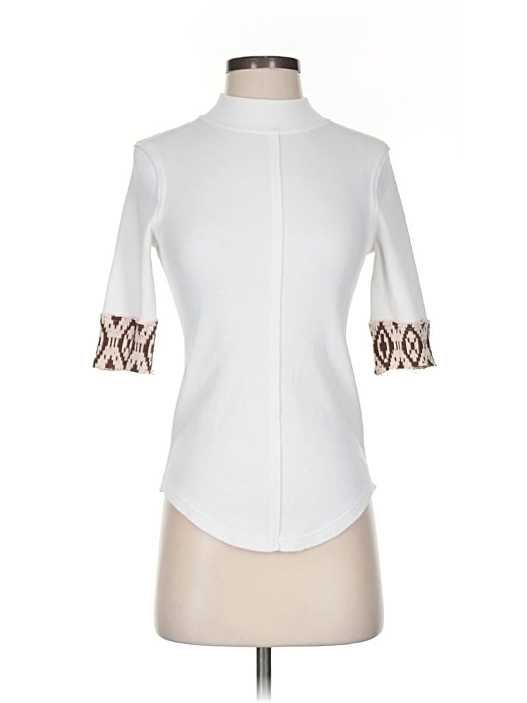 Pre-owned We The Free Short Sleeve Turtleneck In White