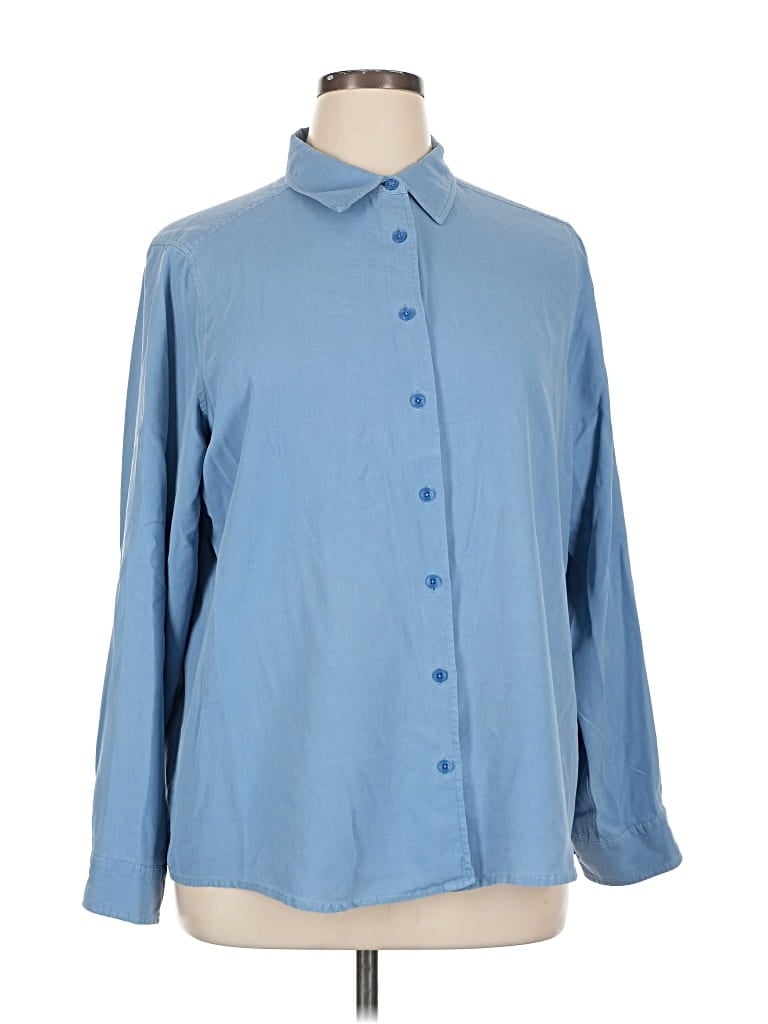 Pre-owned Orvis Long Sleeve Button Down Shirt In Blue