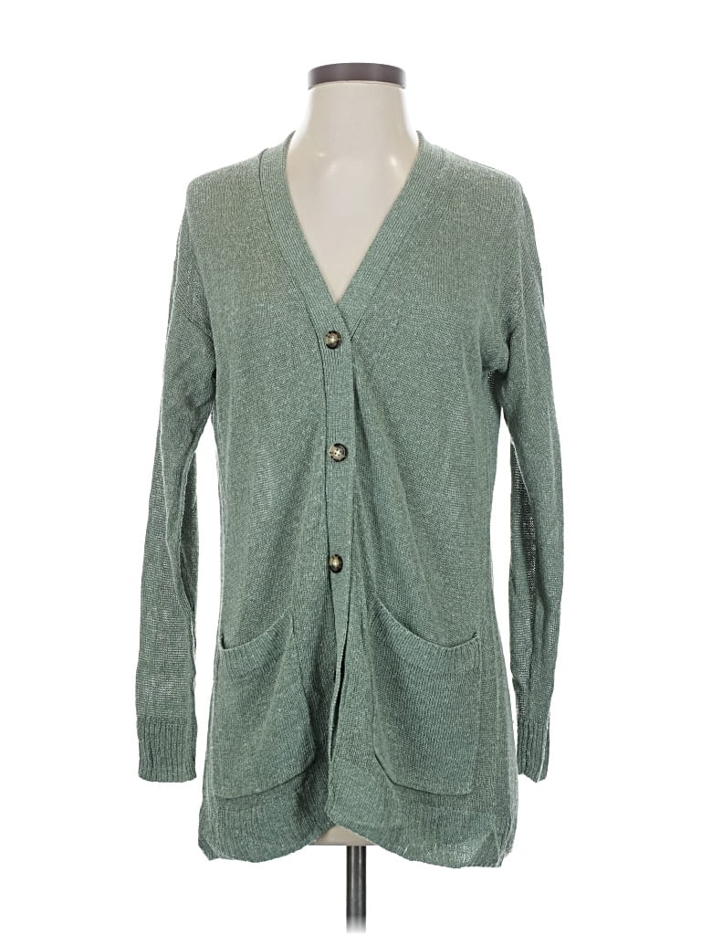 Pre-owned Lou & Grey Cardigan Sweater In Green
