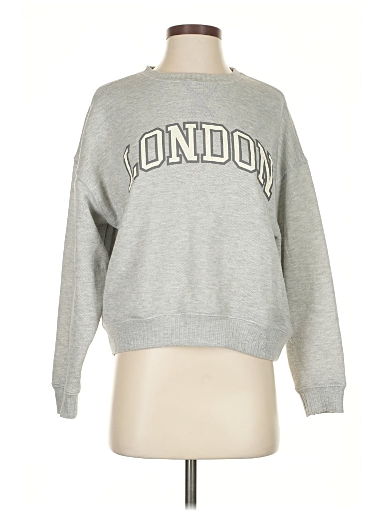 Pre-owned Pink Rose Sweatshirt In Gray