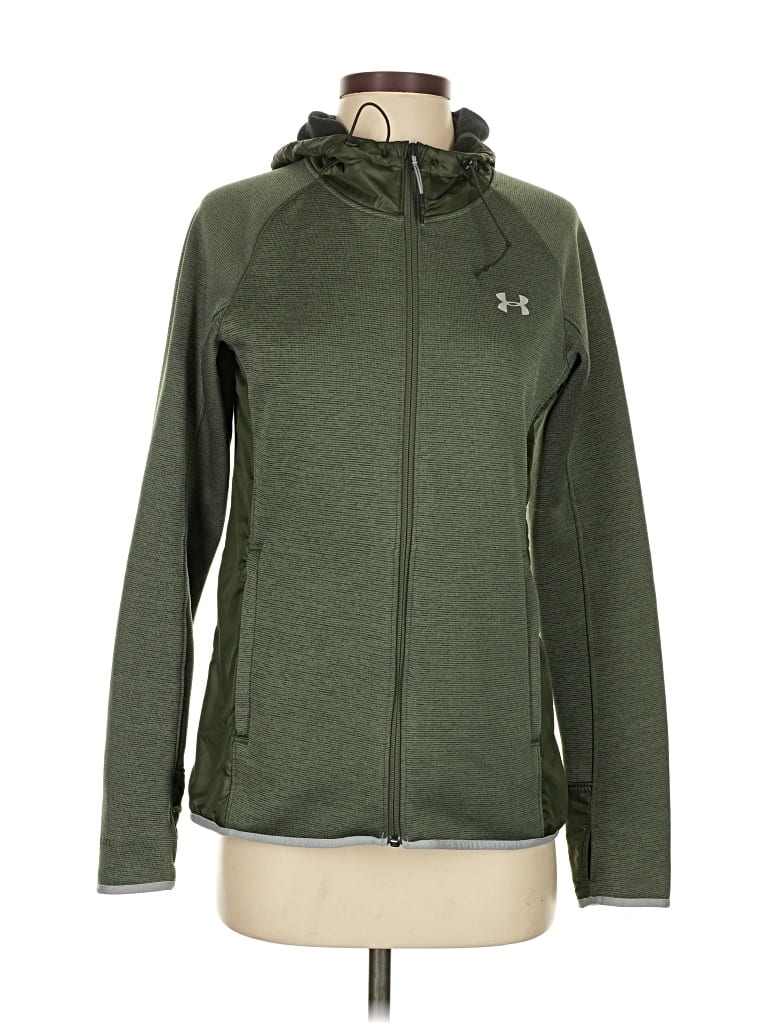 Pre-owned Under Armour Zip Up Hoodie In Green