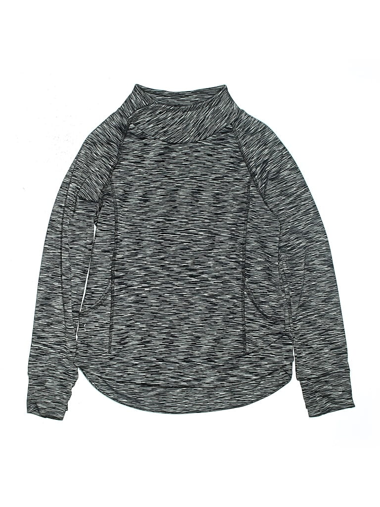 Pre-owned Athleta Girl Kids' Turtleneck Sweater In Gray