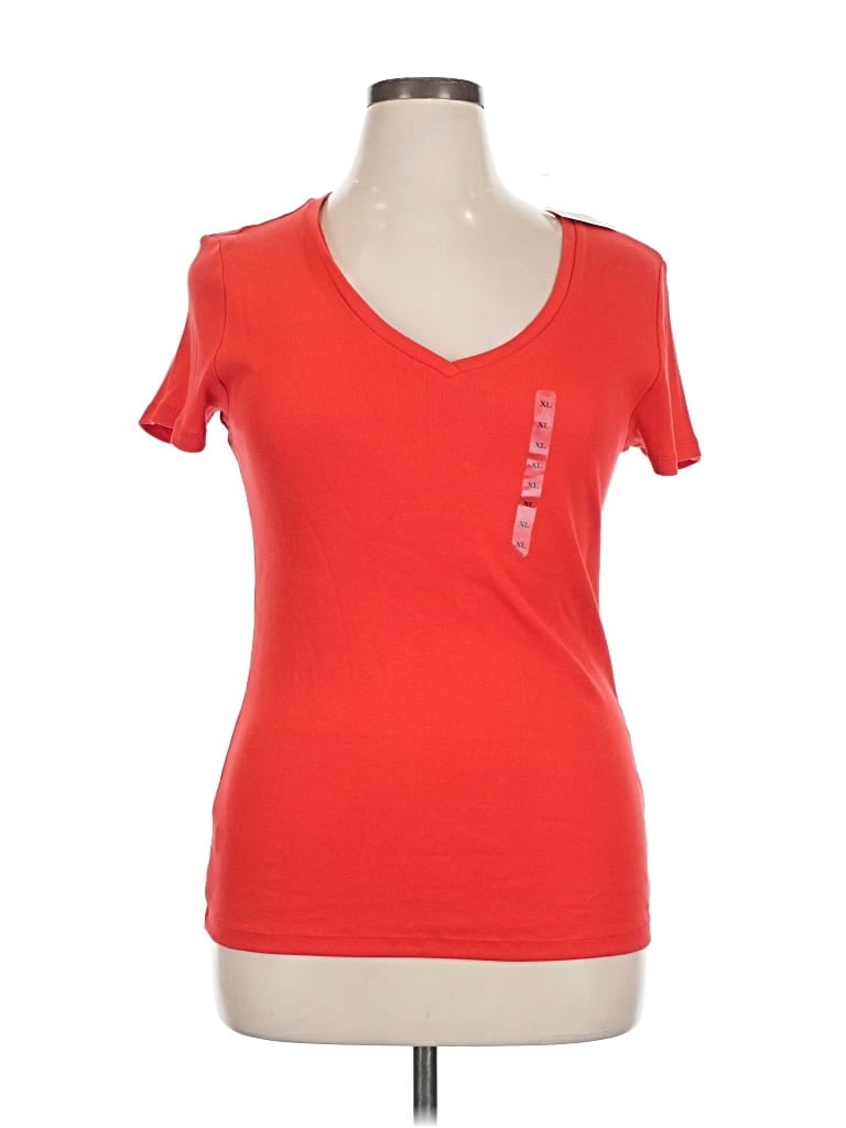 Ann Taylor Factory Short Sleeve T-shirt In Red