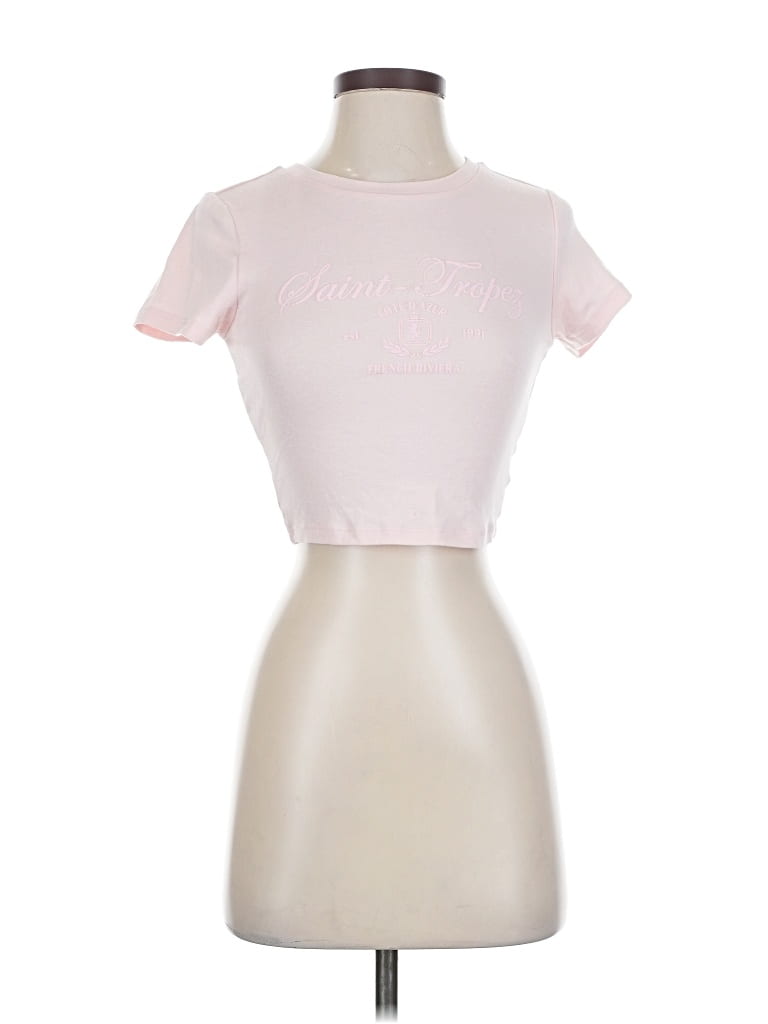 Pre-owned Garage Short Sleeve T-shirt In Pink