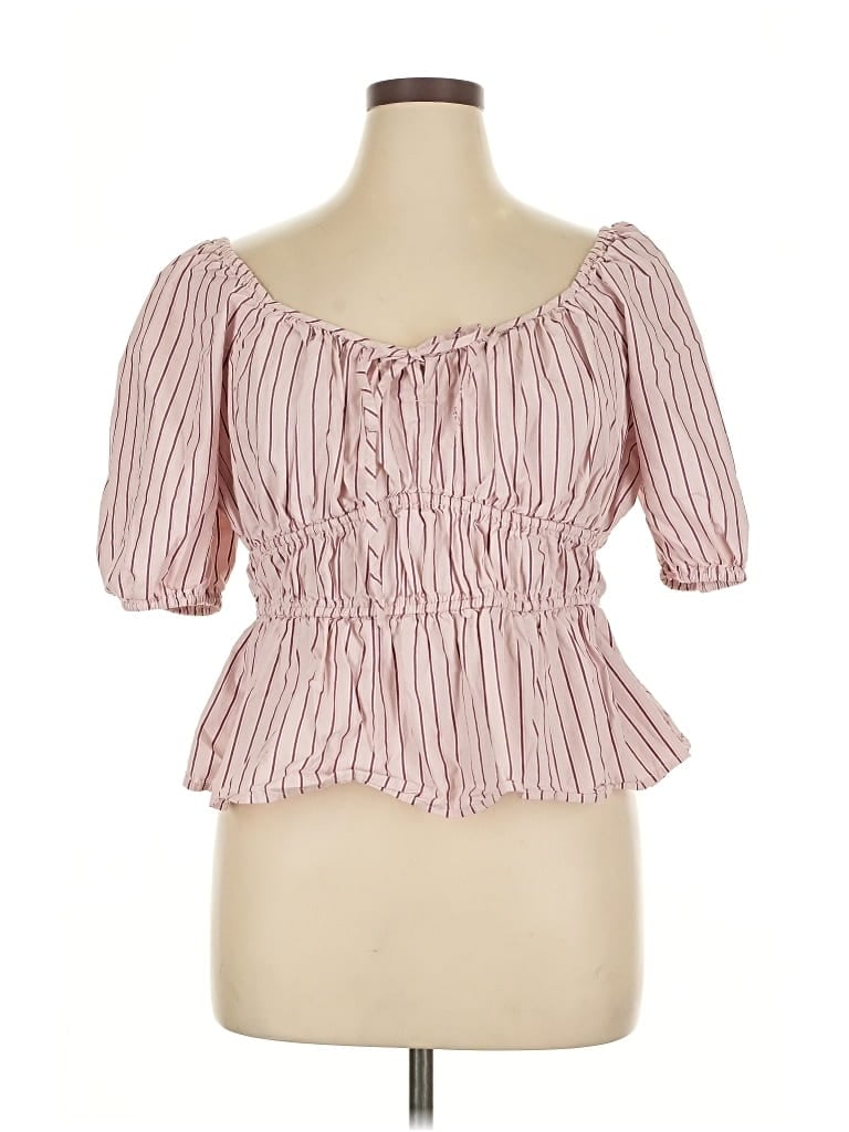 Pre-owned Gap 3/4 Sleeve Blouse In Pink