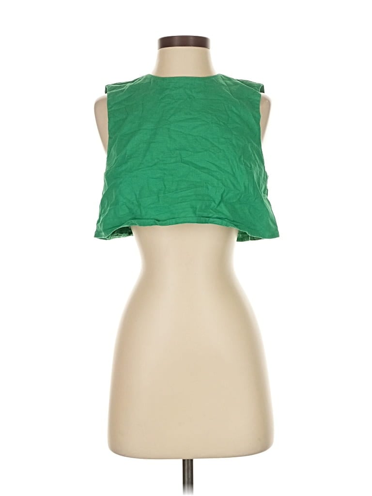Pre-owned Commense Sleeveless Blouse In Green