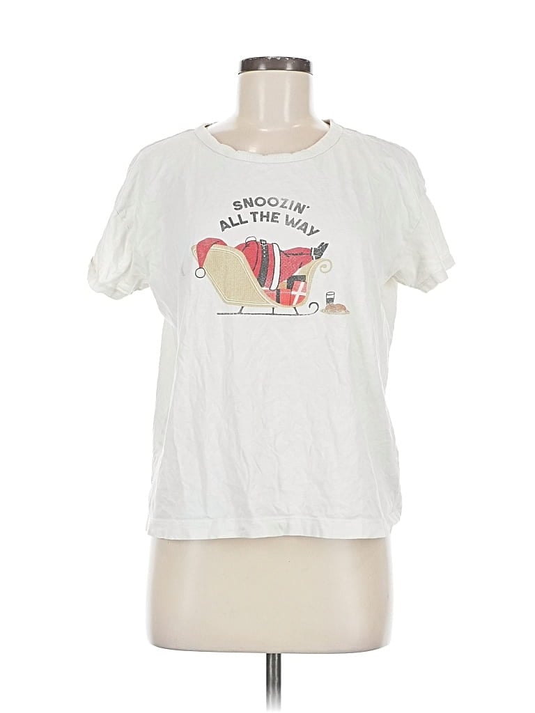 Pre-owned Old Navy Short Sleeve T-shirt In White