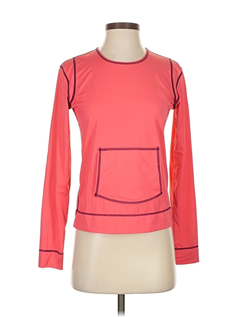 Pre-owned Athleta Long Sleeve T-shirt In Red