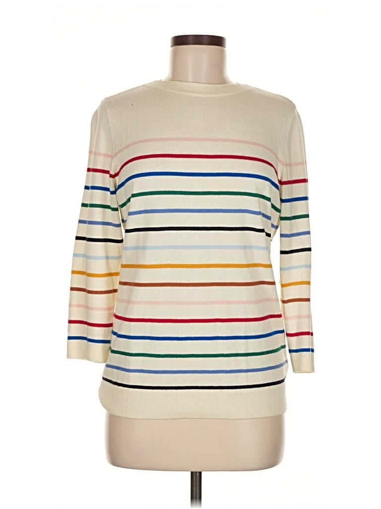 Pre-owned Talbots Pullover Sweater In White