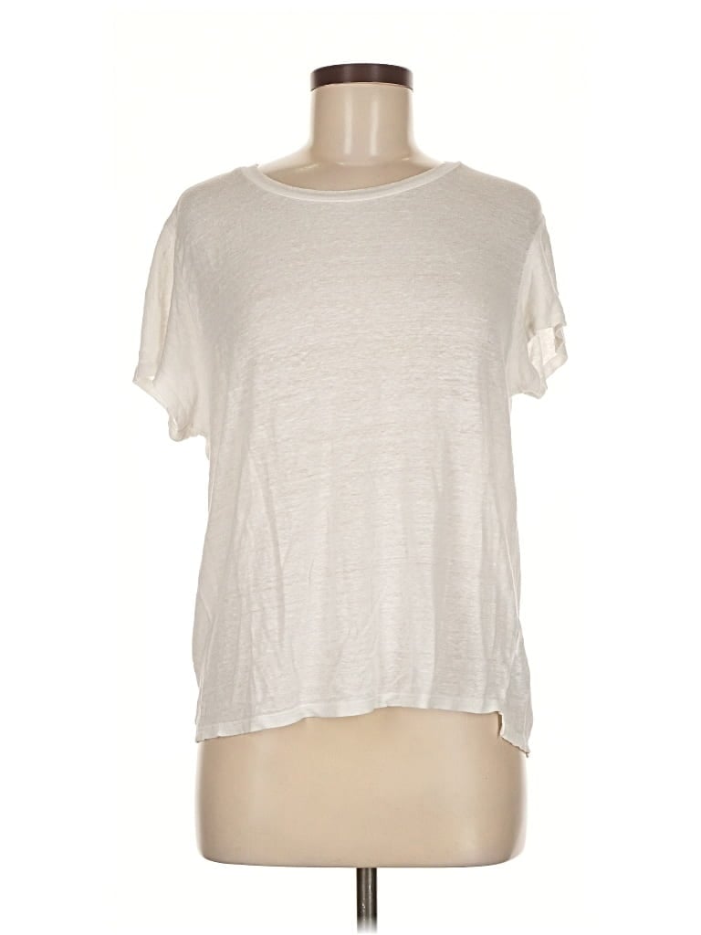 Pre-owned Velvet By Graham & Spencer Short Sleeve T-shirt In White