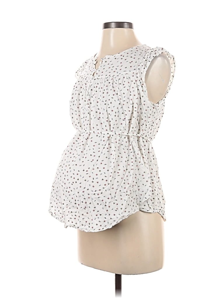 Pre-owned Motherhood Sleeveless Blouse In White