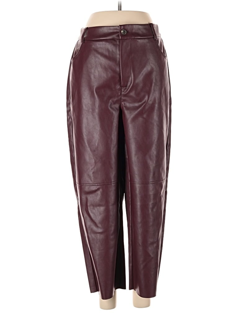 Pre-owned Commense Casual Pants In Burgundy