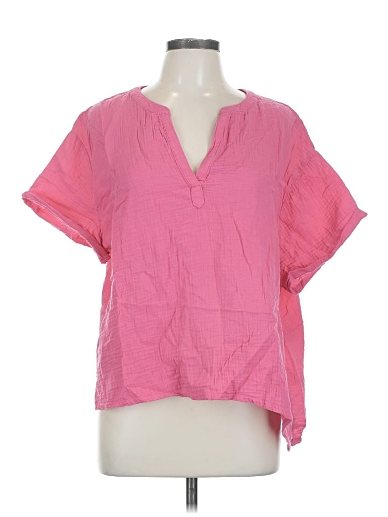 Pre-owned Lucky Brand Short Sleeve Blouse In Pink