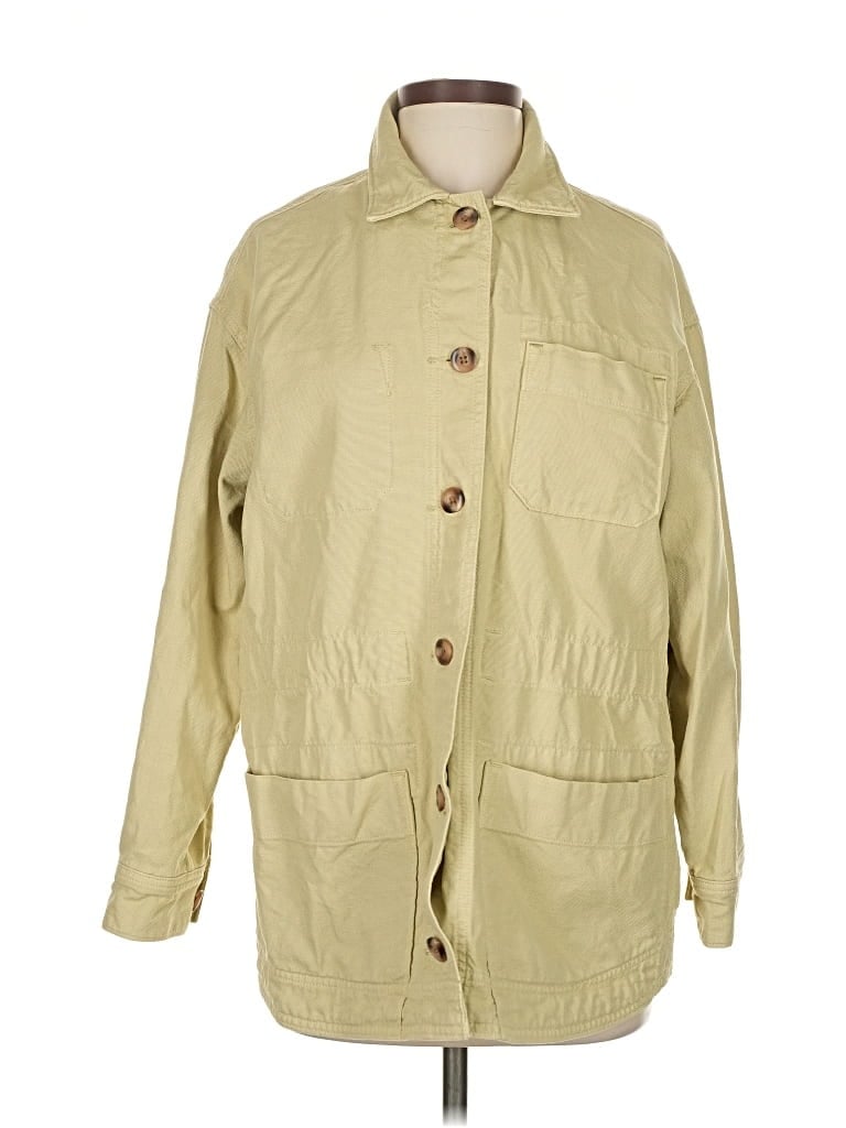 Pre-owned Everlane 3/4 Sleeve Button Down Shirt In Brown