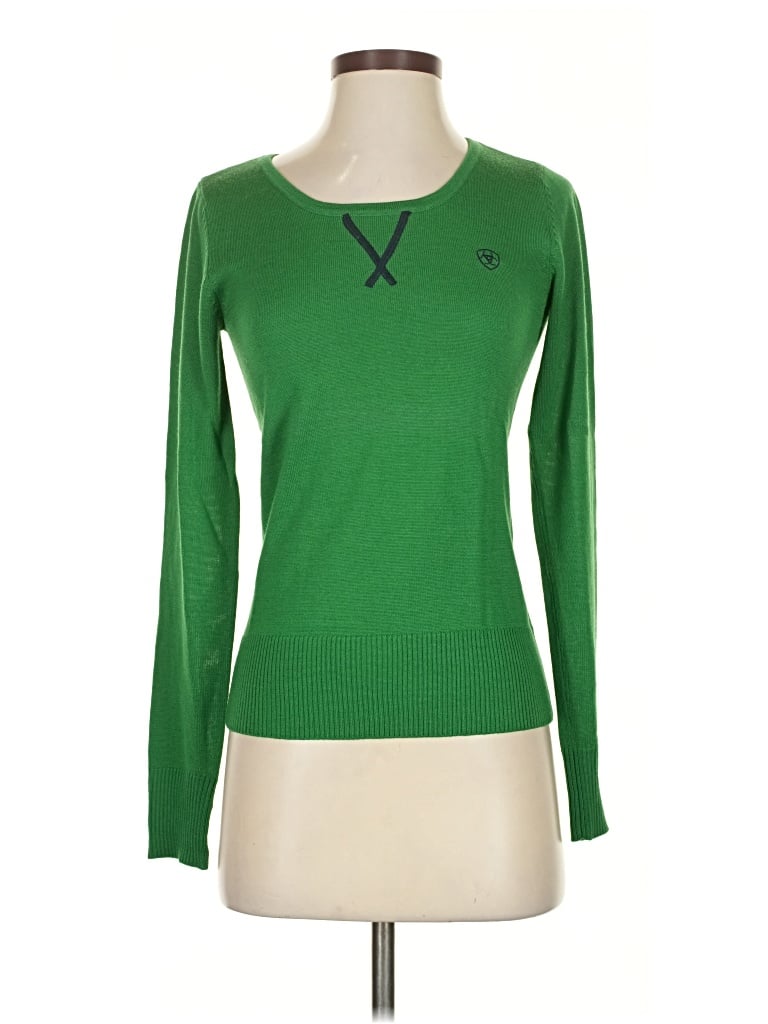 Pre-owned Ariat Pullover Sweater In Green