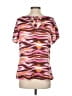 Etcetera 100% Silk Pink Short Sleeve Top Size 4 - photo 2