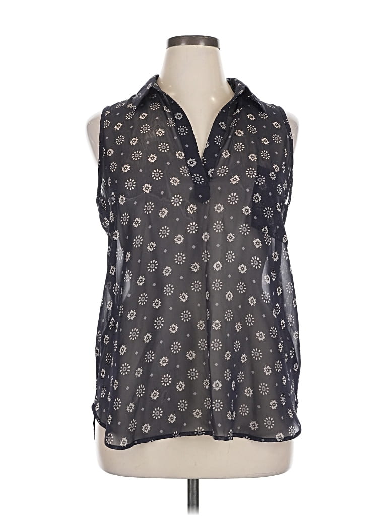 Pre-owned Pleione Sleeveless Blouse In Gray