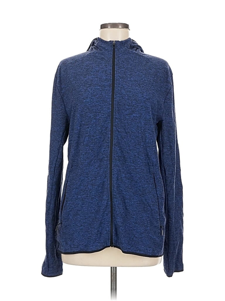 Pre-owned Lululemon Athletica Zip Up Hoodie In Blue