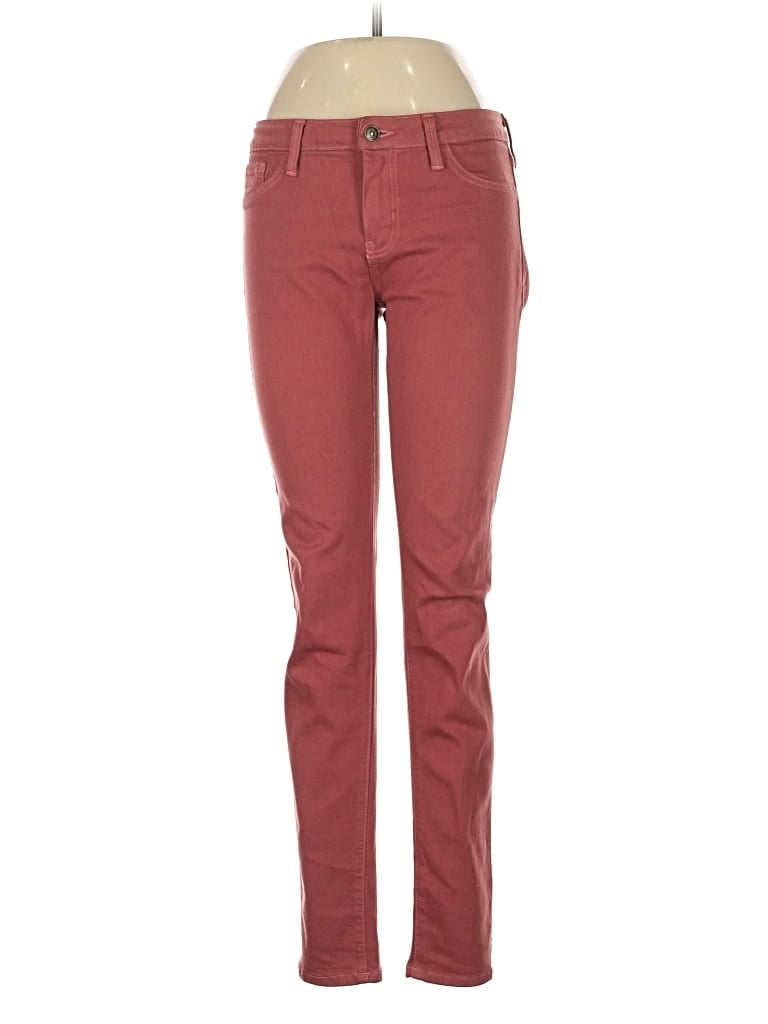 Pre-owned Just Black Jeans In Burgundy