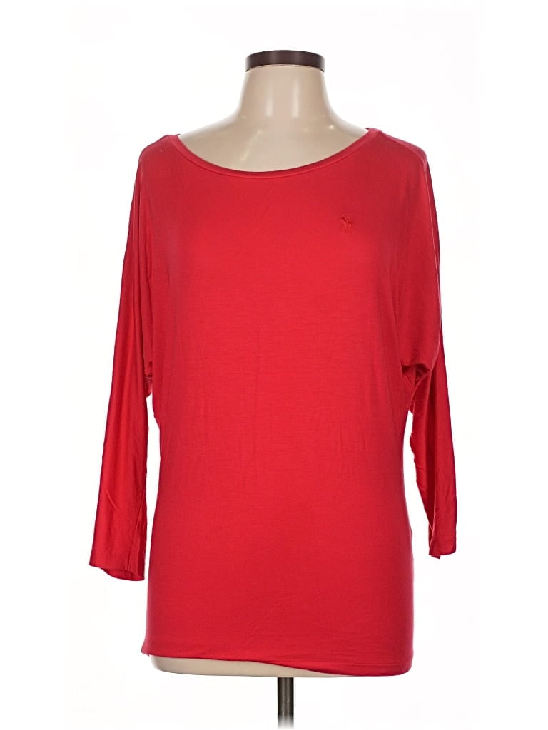 Pre-owned Ralph Lauren Sport 3/4 Sleeve T-shirt In Red