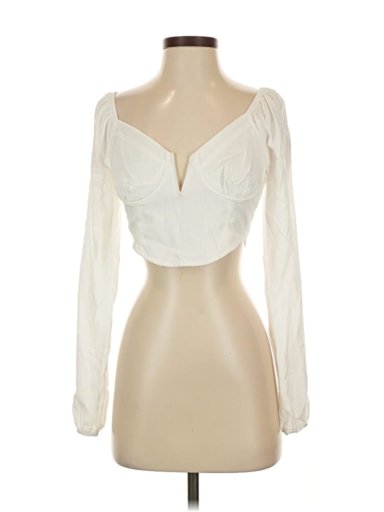 Pre-owned La Hearts Long Sleeve T-shirt In White