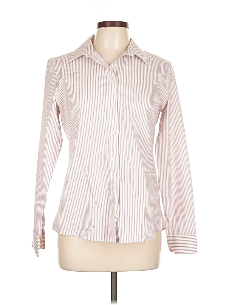 Pre-owned Banana Republic Long Sleeve Blouse In Pink