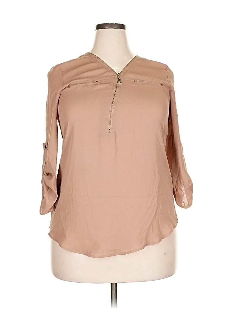 Pre-owned Windsor 3/4 Sleeve Blouse In Brown