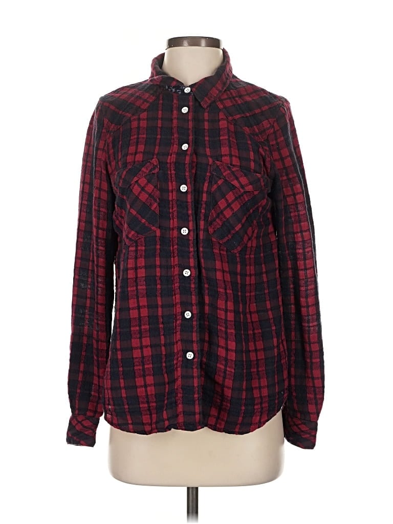 Pre-owned Free People Long Sleeve Blouse In Red