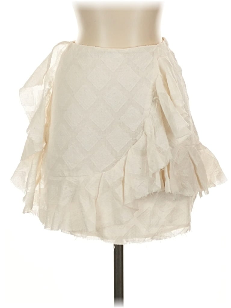 Pre-owned Tularosa Formal Skirt In White