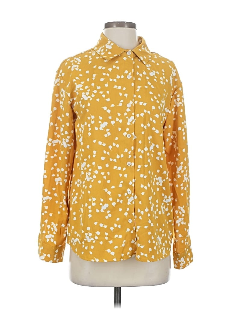 Pre-owned Dokotoo Long Sleeve Blouse In Yellow