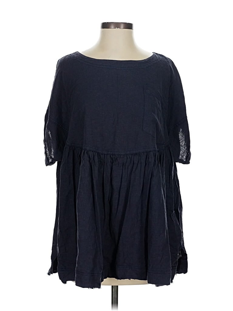 Pre-owned We The Free 3/4 Sleeve Blouse In Blue