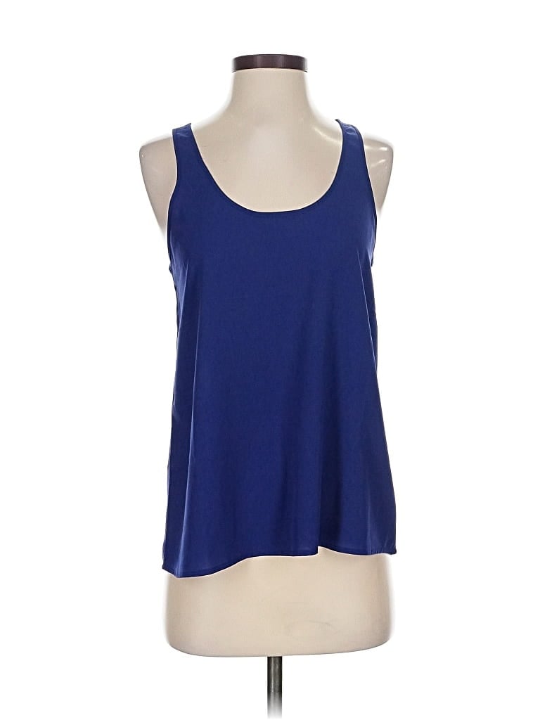 Pre-owned Frenchi Tank Top Blue Halter Neckline Tops