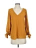 Vince Camuto 100% Polyester Gold Long Sleeve Blouse Size XS - photo 1