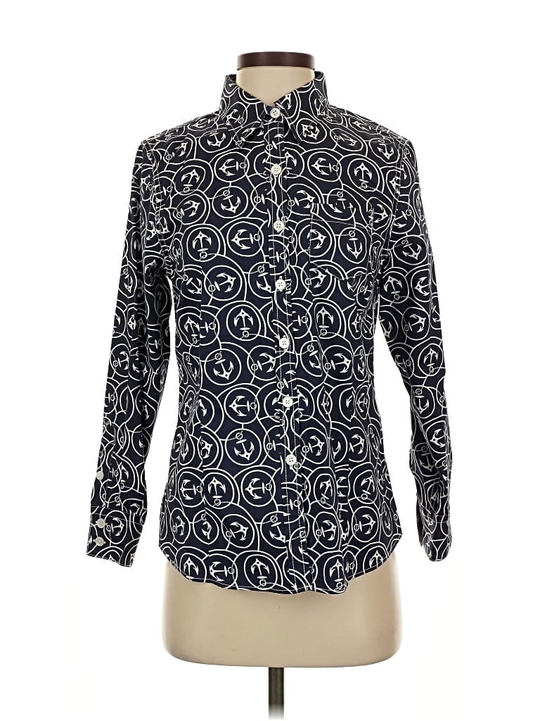 Pre-owned L.l.bean Long Sleeve Button Down Shirt In Blue